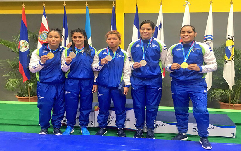Nicaragua obtiene cinco medallas, dos de oro y tres de plata  en lucha femenina