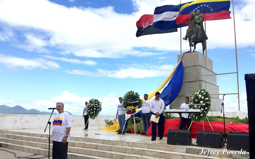 Rinden homenaje a Simón Bolívar en su 187 aniversario del paso a la inmortalidad