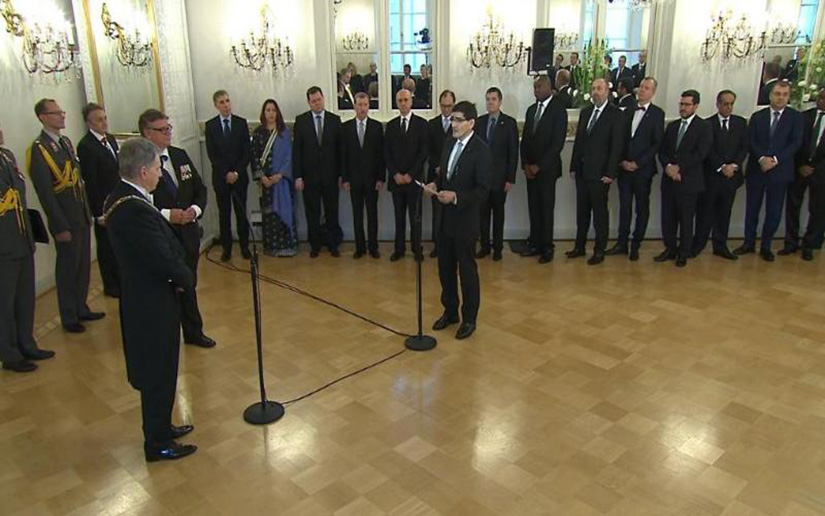 Representación de Nicaragua presente en toma de posesión del Presidente de Finlandia