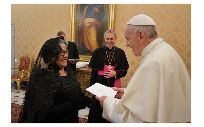 Papa Francisco recibe Cartas Credenciales de la embajadora de Nicaragua ante la Santa Sede