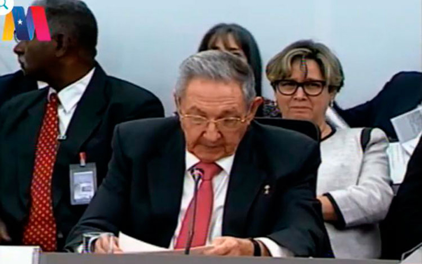 Comandante Raúl Castro en la XV Cumbre del ALBA-TCP (5 de Marzo del 2018)