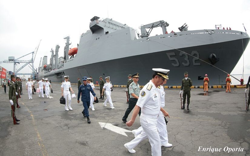 Flotilla de instrucción de la Fuerza Naval de Taiwán arriba a Puerto Corinto