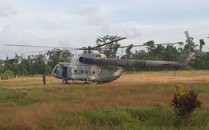 Helicóptero apagafuegos llega a San Juan de Nicaragua