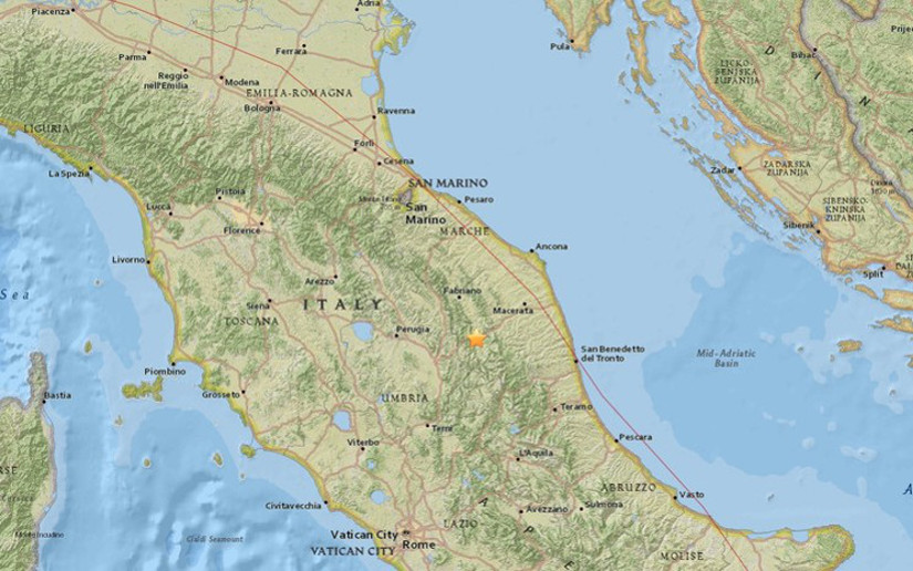 Un temblor de magnitud 4,7 sacude el centro de Italia