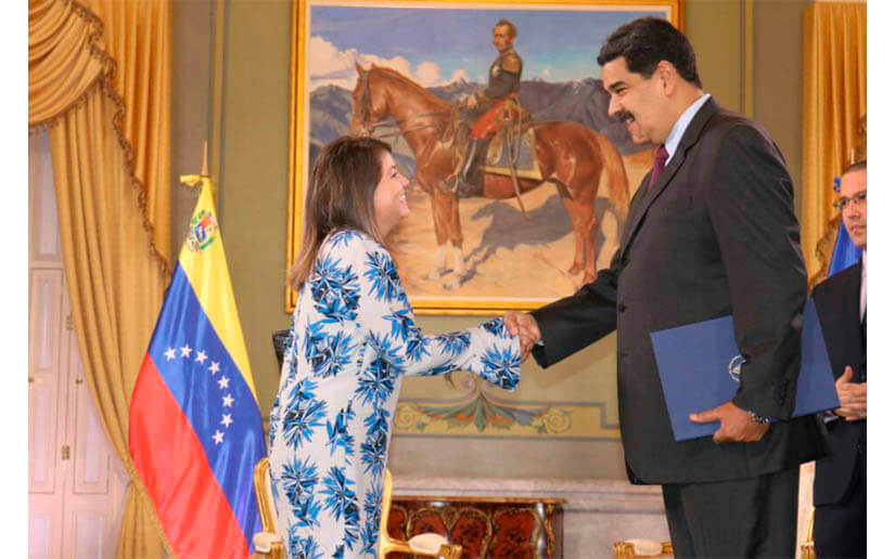 Embajadora de Nicaragua ante la República Bolivariana de Venezuela presenta Cartas Credenciales