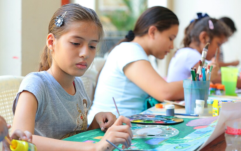 Niños y niñas pintan por la paz en Nicaragua