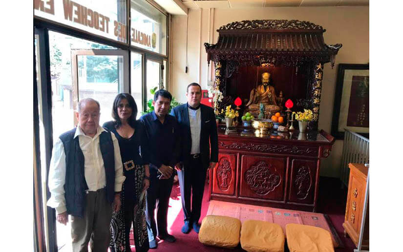 Delegación nicaragüense visita Templo Budista Fraternidad de los Teochew en Francia
