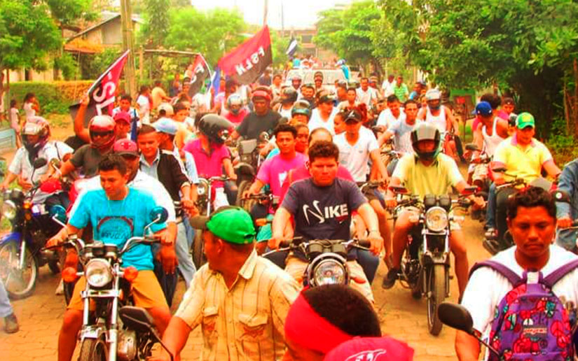 Caravana de motocicletas por la paz y tranquilidad en el municipio de El Viejo-Chinandega