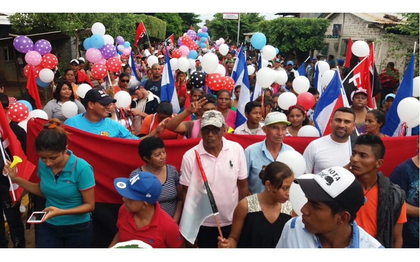 Familias de Rivas caminan por la Paz en Nicaragua