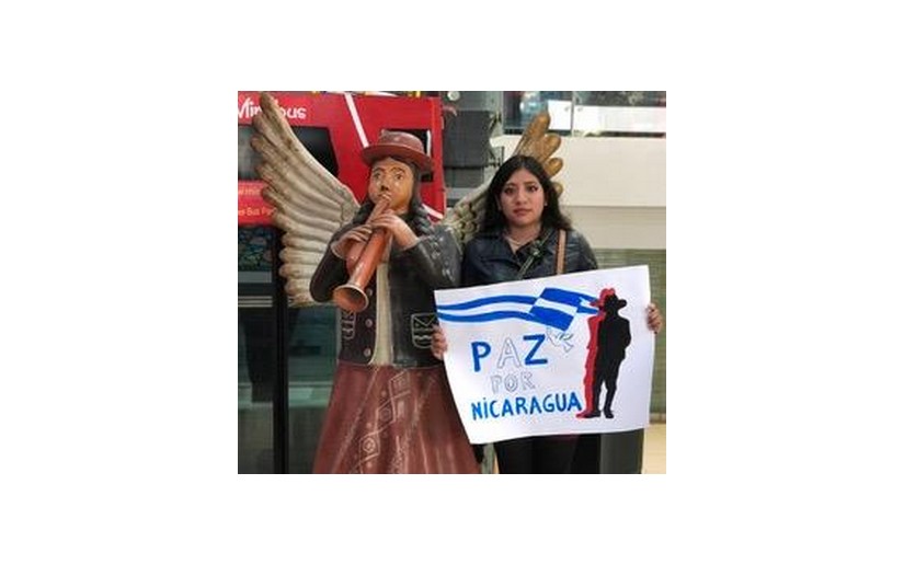 Artistas peruanos se manifiestan por la paz en Nicaragua