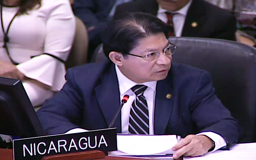 Gobierno de Nicaragua rechaza informe de la CIDH ante el Consejo Permanente de la OEA