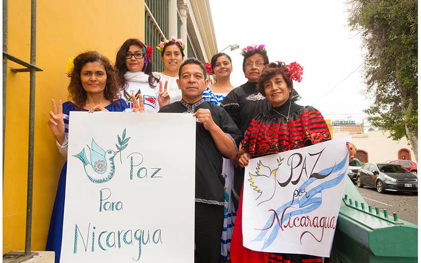 En imágenes: Artistas peruanos piden por la paz en Nicaragua
