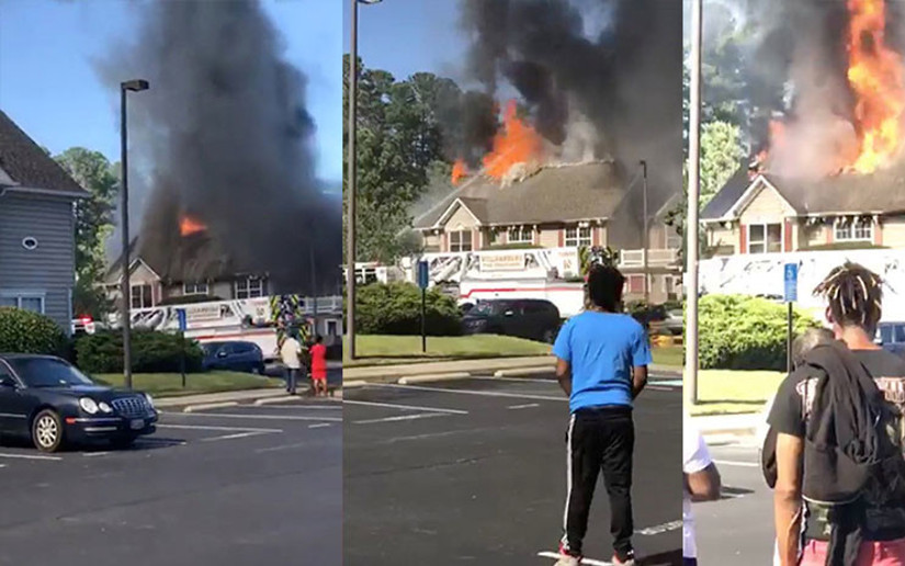 Un helicóptero se estrella contra un conjunto residencial en EE.UU. y provoca un incendio