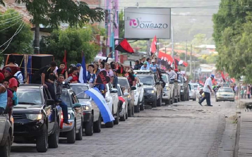 Municipio de Jinotega se activan en caravana por la Paz