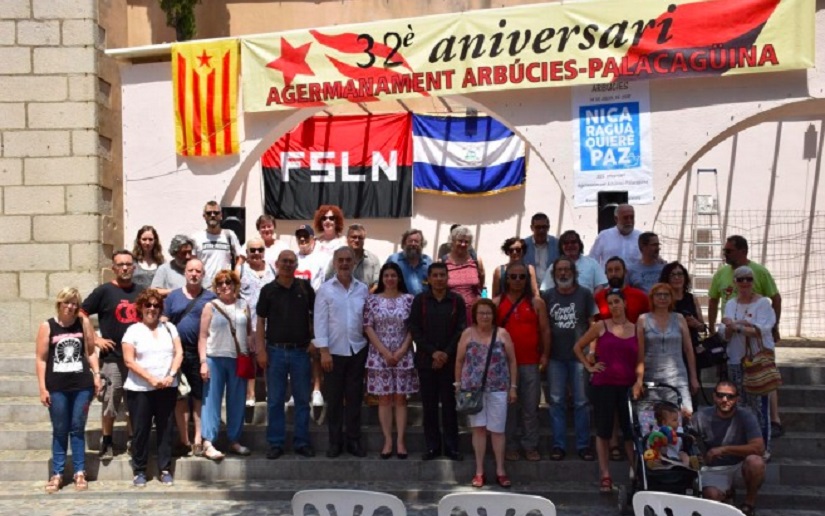 Acto de Solidaridad con el Gobierno Sandinista en Arbúcies, Cataluña