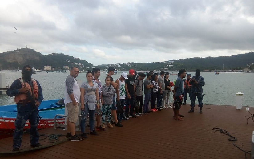 Fuerza Naval captura inmigrantes ilegales en San Juan Del Sur