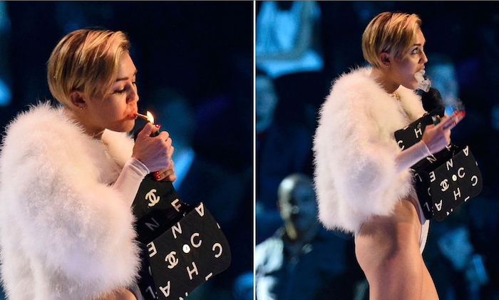 Miley Cyrus fuma marihuana en premios MTV Europa