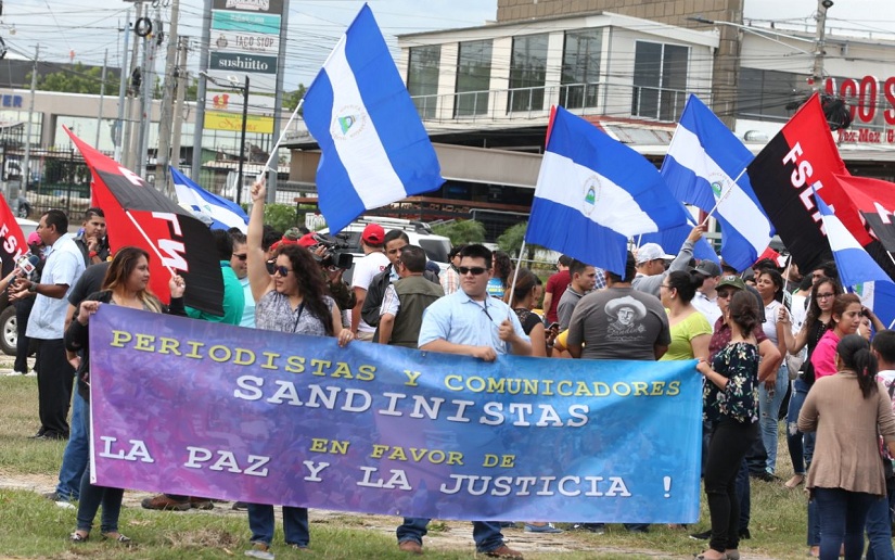 Periodistas sandinistas se pronuncian en defensa de la paz y la justicia