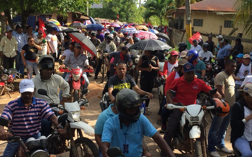 Población indígena y afrodescendiente en el Caribe Norte marcha pidiendo Justicia