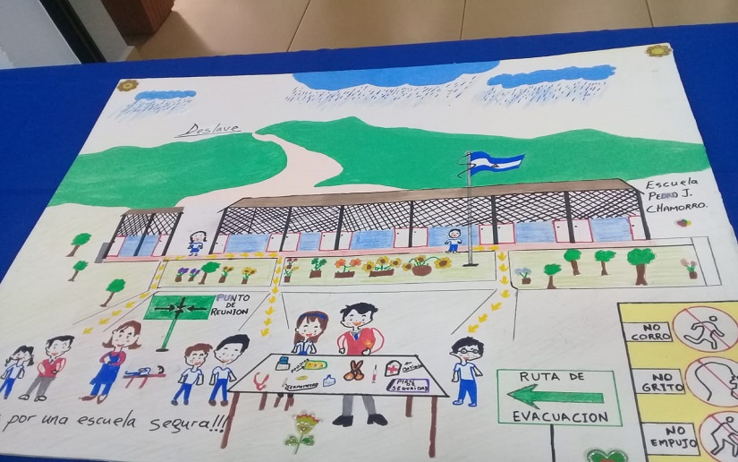 Niños dibujan y pintan su seguridad escolar 