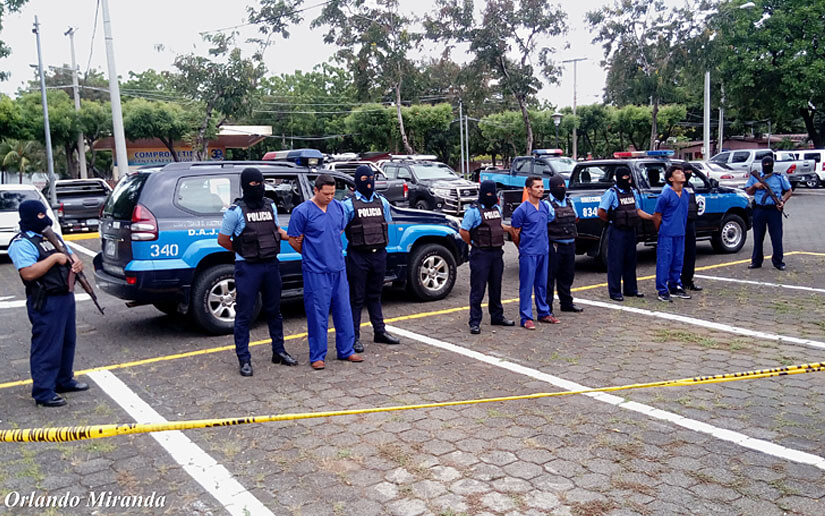 Policía Nacional presenta terroristas que sembraron el caos en Carazo y Managua