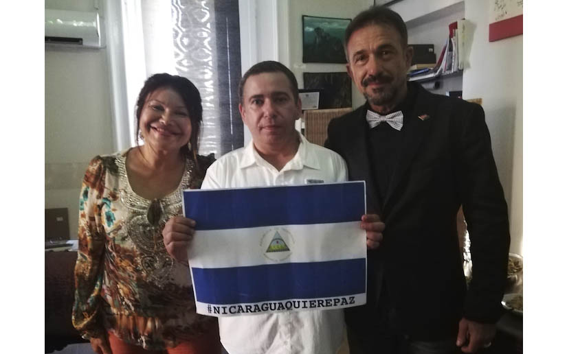 Eurodiputado español Javier Couso desea la Paz por Nicaragua