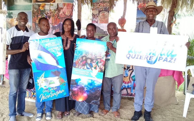 Ciudadanos haitianos solidarios con la Paz en Nicaragua