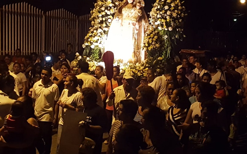Procesión Virgen de la Merced en La Paz Centro
