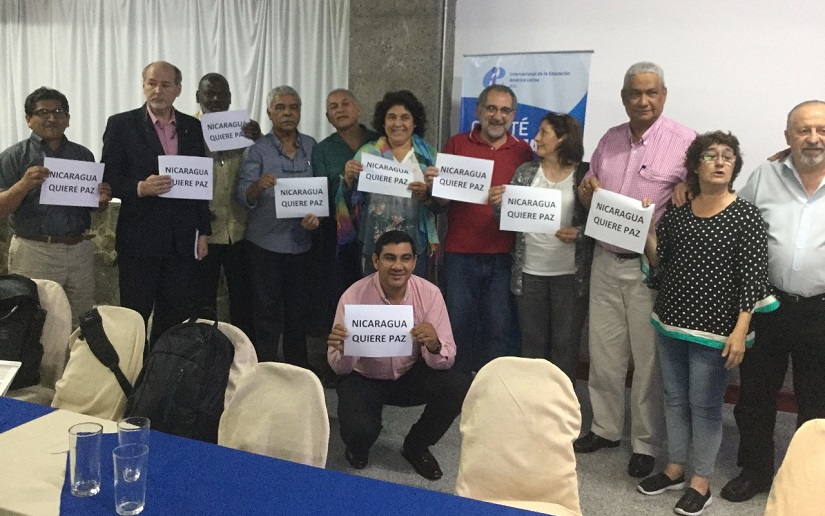 Organizaciones magisteriales de Latinoamérica en solidaridad con Nicaragua