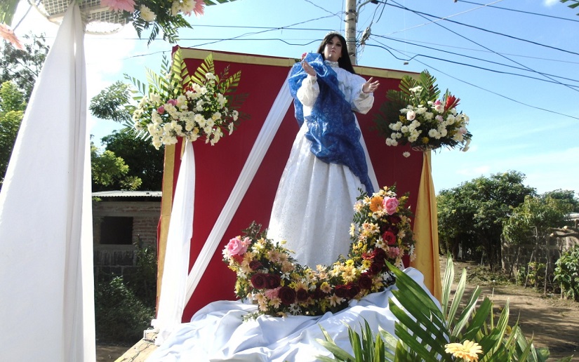 FOTOS: Habitantes de barrios de Ciudad Darío reciben imagen de Nuestra Madre Celestial