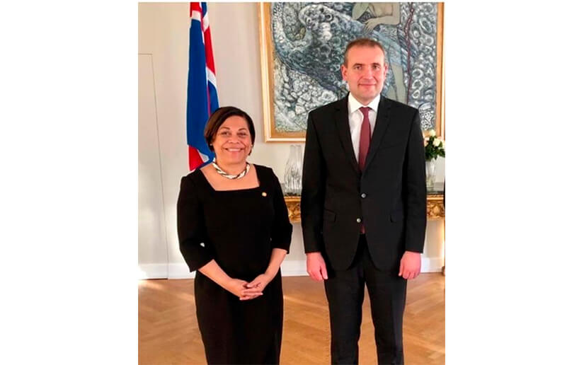 Embajadora de Nicaragua ante Reino Unido presenta Cartas Credenciales en Islandia