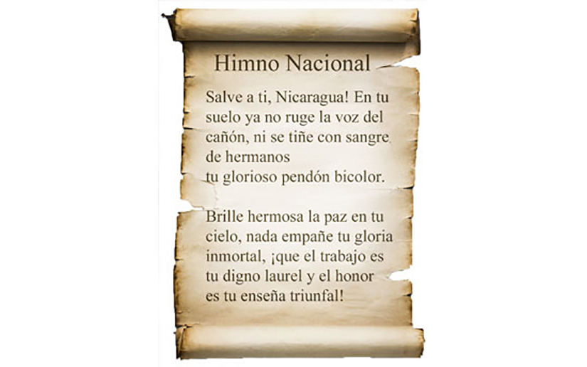 Hace 100 años el himno nacional de Nicaragua fue cantado por primera vez