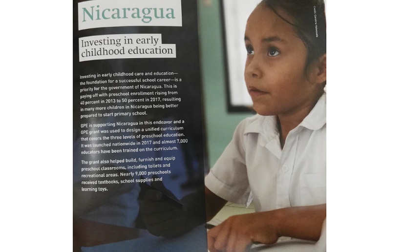 Alianza Mundial para la Educación destaca la prioridad que Nicaragua le da a la educación inicial
