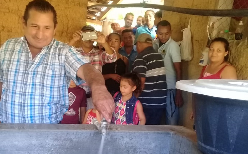 Agua potable ya fluye en el municipio de Santa María en Nueva Segovia