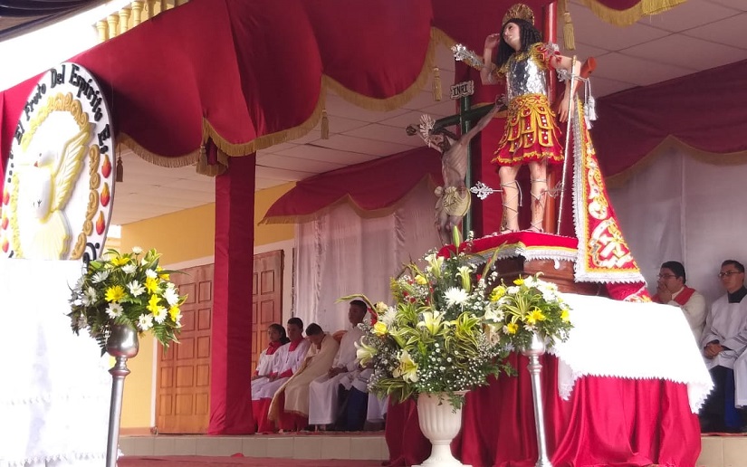 Acoyapa celebra misa en honor a San Sebastián