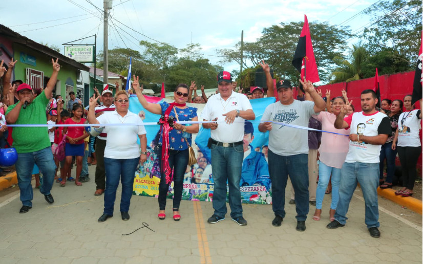 Gobierno sandinista inaugura calles adoquinadas en Siuna