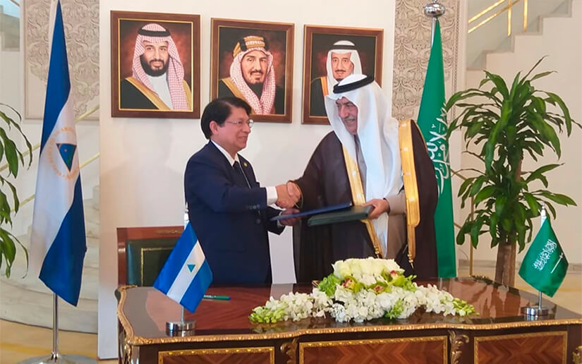 Cancilleres de Nicaragua y del Reino de Arabia Saudita sostienen importante encuentro en Riad
