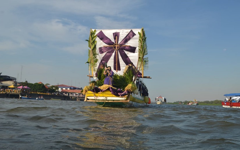 Este Martes Santo se realizó el Viacrucis Acuático en San Carlos, Río San Juan