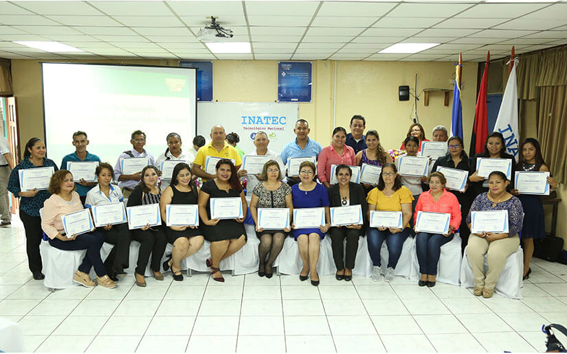 Inatec entrega Certificados a Facilitadores de Formación Profesional