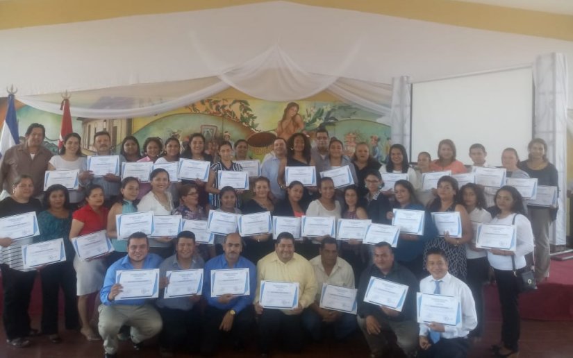 Inatec entrega certificados a facilitadores de la educación técnica y formación profesional en Jinotepe