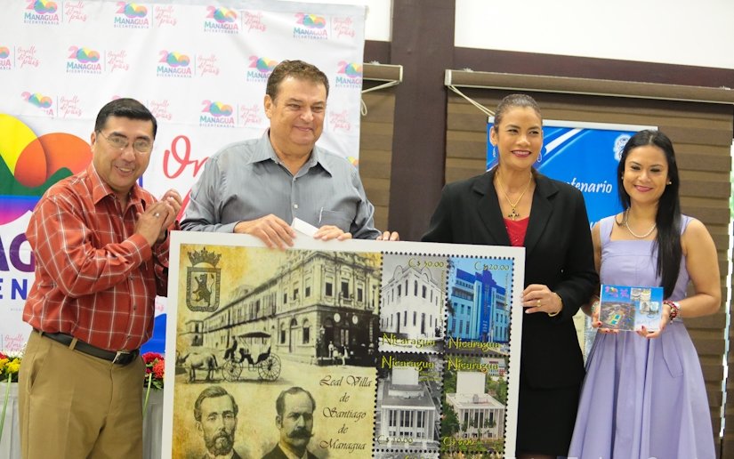 Nicaragua emite sello postal en saludo al Bicentenario de Managua