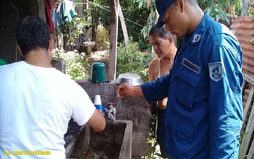 Ejército de Nicaragua participó en jornada de abatización en el municipio de Corinto