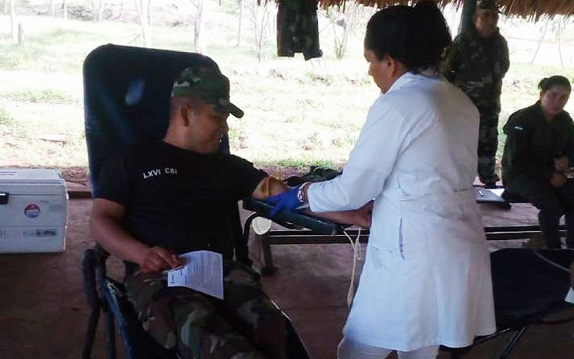 Ejército de Nicaragua participa en jornada de donación de sangre