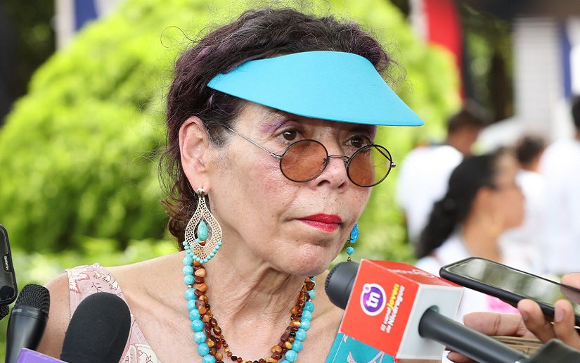 Compañera Rosario después del acto homenaje al Comandante Carlos Fonseca (23 de junio 2019)