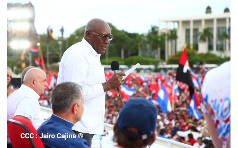 Primer vicepresidente de Cuba: El FSLN encarna el progreso del pueblo nicaragüense