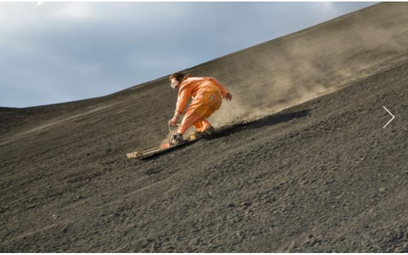 Chris volcano surfing every weekend