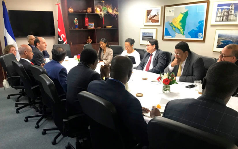 Ministro Valdrack Jaentschke sostiene reunión con Embajadores concurrentes con Nicaragua en Naciones Unidas