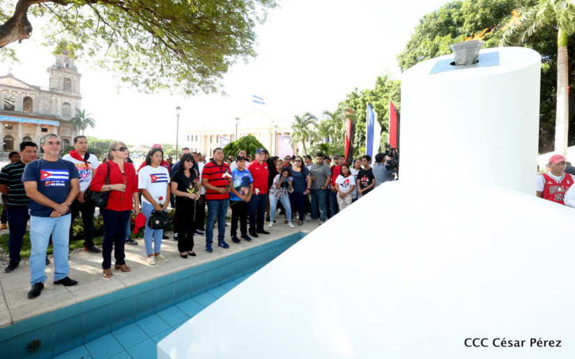 Juventud Sandinista conmemora natalicio de Tomás Borge y Fidel Castro 