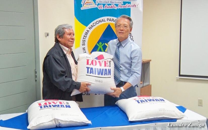 Taiwán dona a Nicaragua 1 mil 800 toneladas métricas de arroz