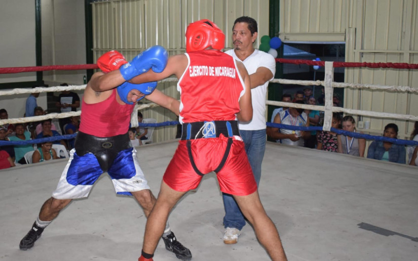 Velada boxística en saludo al 40 Aniversario de fundación del Ejército de Nicaragua